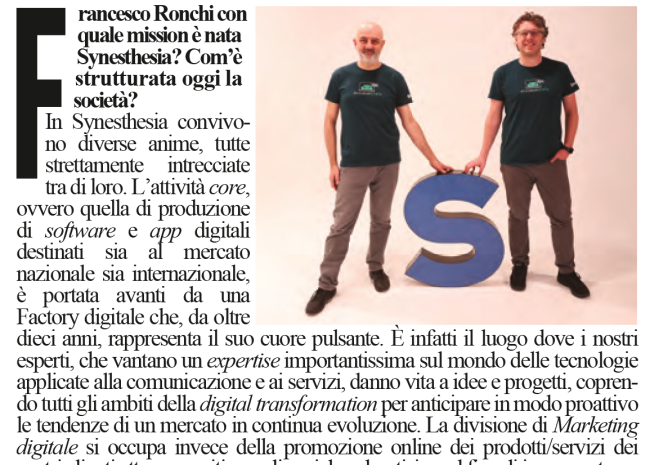 Synesthesia intervista su Panorama