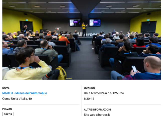 AI Heroes 2024 al Mauto l'11 dicembre