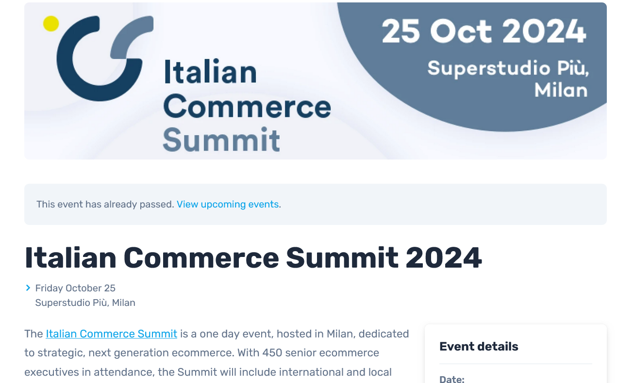 Italian Commerce Summit 2024