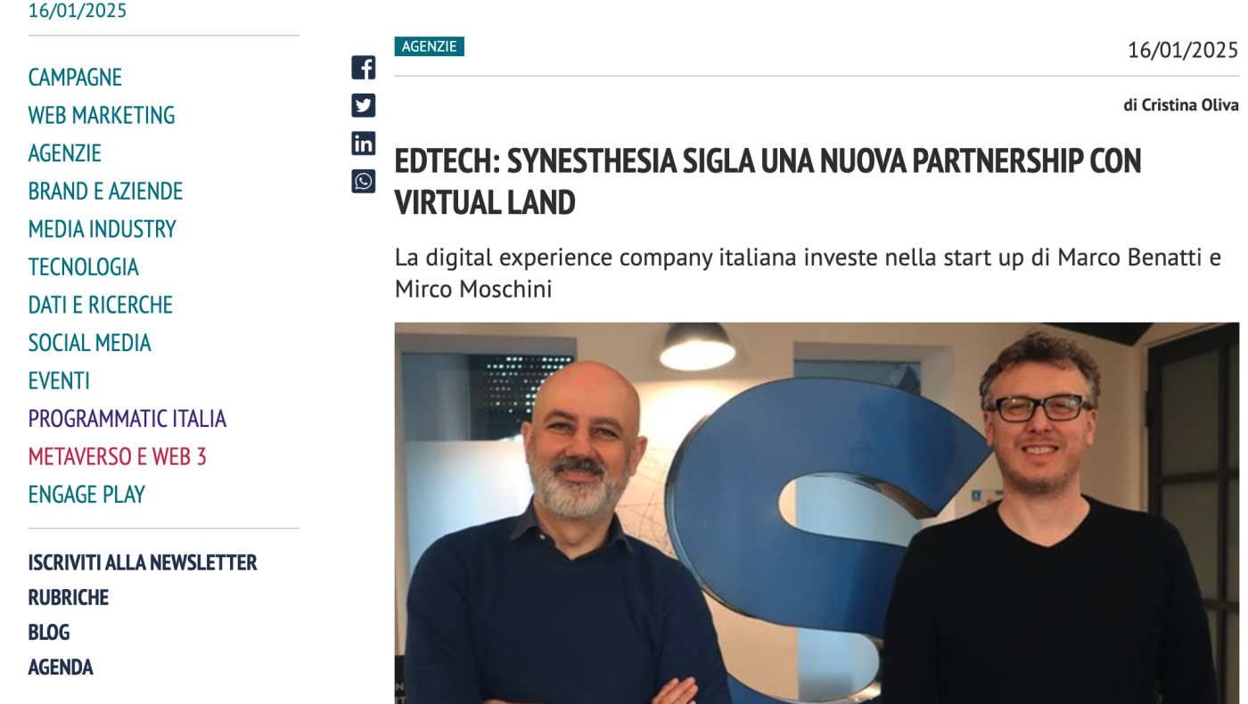 Synesthesia e Virtual Land