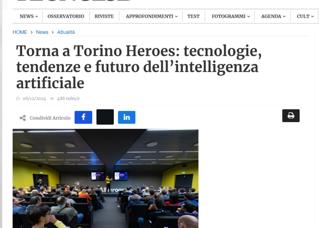 Torna a Torino Heroes tecnologie tendenze e futuro dell’inte